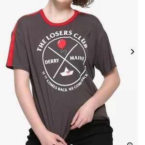 IT‎ Chapter Two Losers Club Girls Crop Ringer T-shirt Sz L NWT